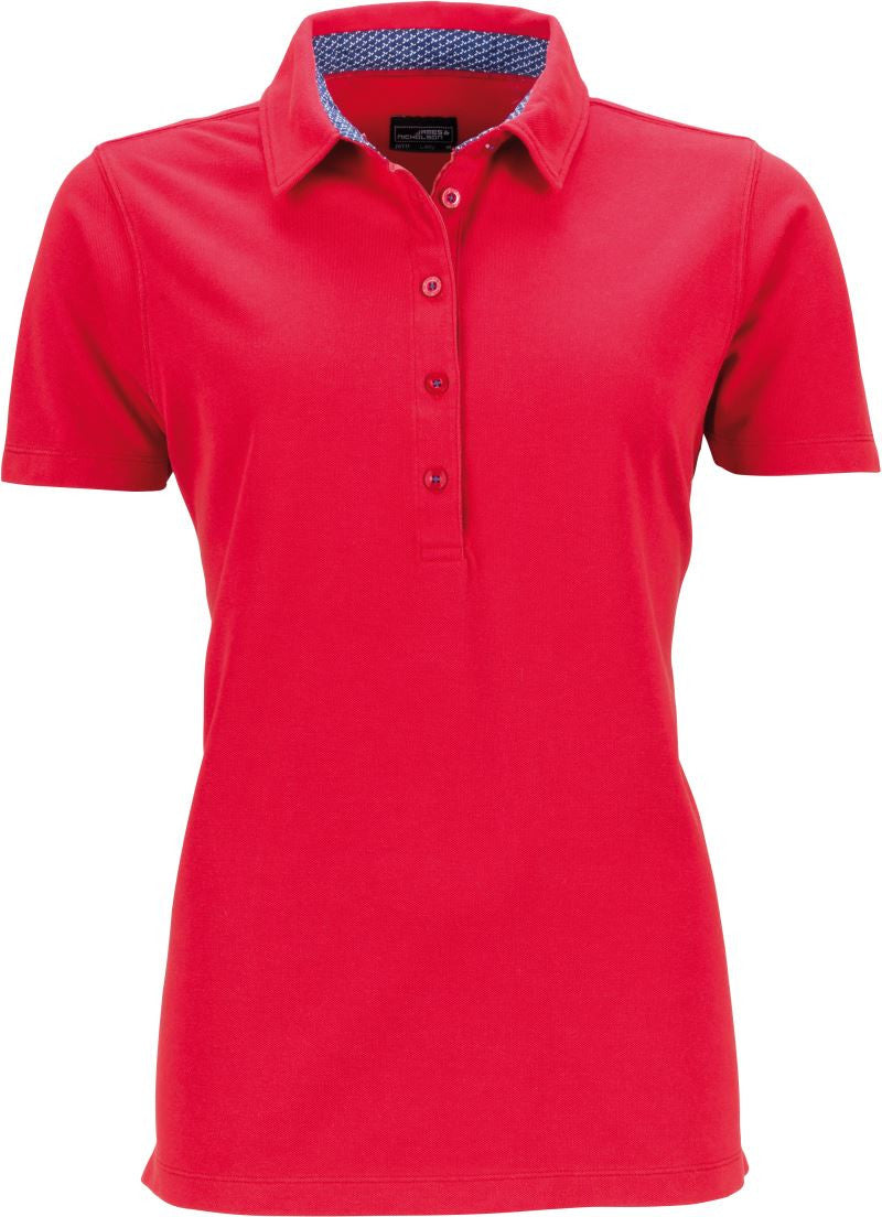 James & Nicholson | JN 711 Ladies' Piqué Polo with Trimming on Collar Band