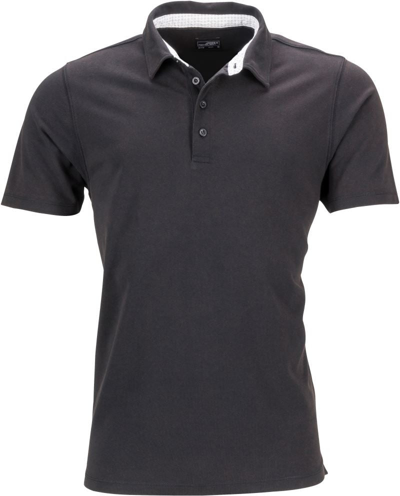 James et Nicholson | JN 712 Polo en piqué pour homme avec garniture sur le col