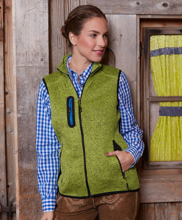 James & Nicholson | JN 773 Ladies' Knitted Fleece Vest with Stand-Up Collar