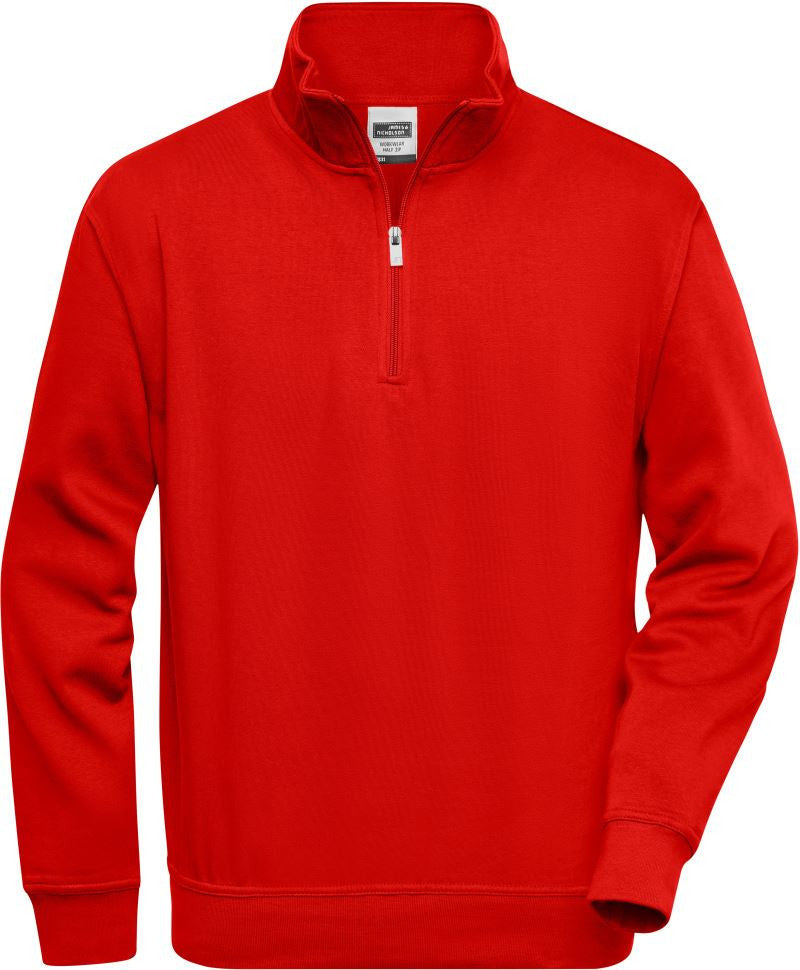 James et Nicholson | JN 831 Sweat Workwear avec 1/2 Zip