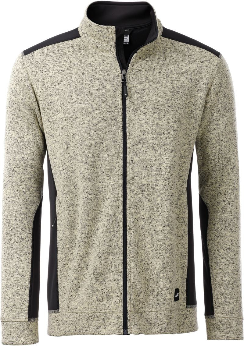 James & Nicholson | JN 862 Men's Workwear Knitted Fleece Jacket - Strong