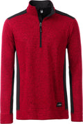 James & Nicholson | JN 864 Men's Workwear Knitted Fleece 1/2 Zip - Strong