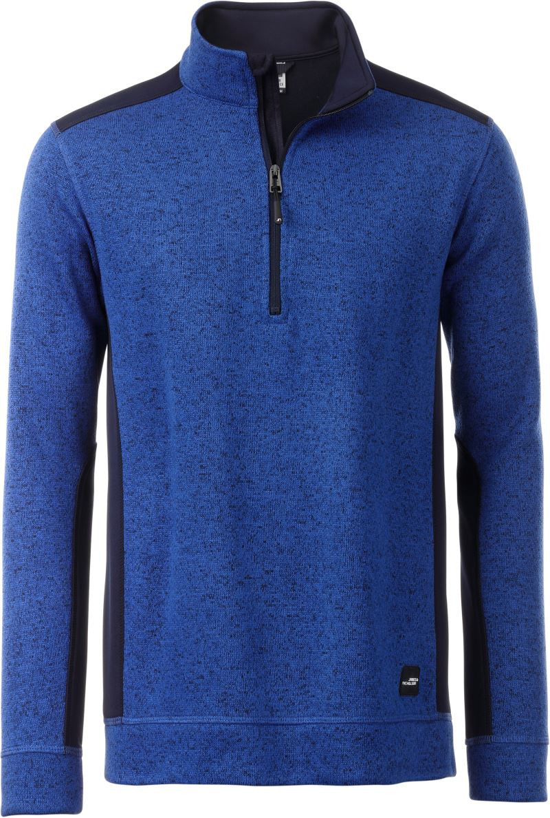 James & Nicholson | JN 864 Men's Workwear Knitted Fleece 1/2 Zip - Strong