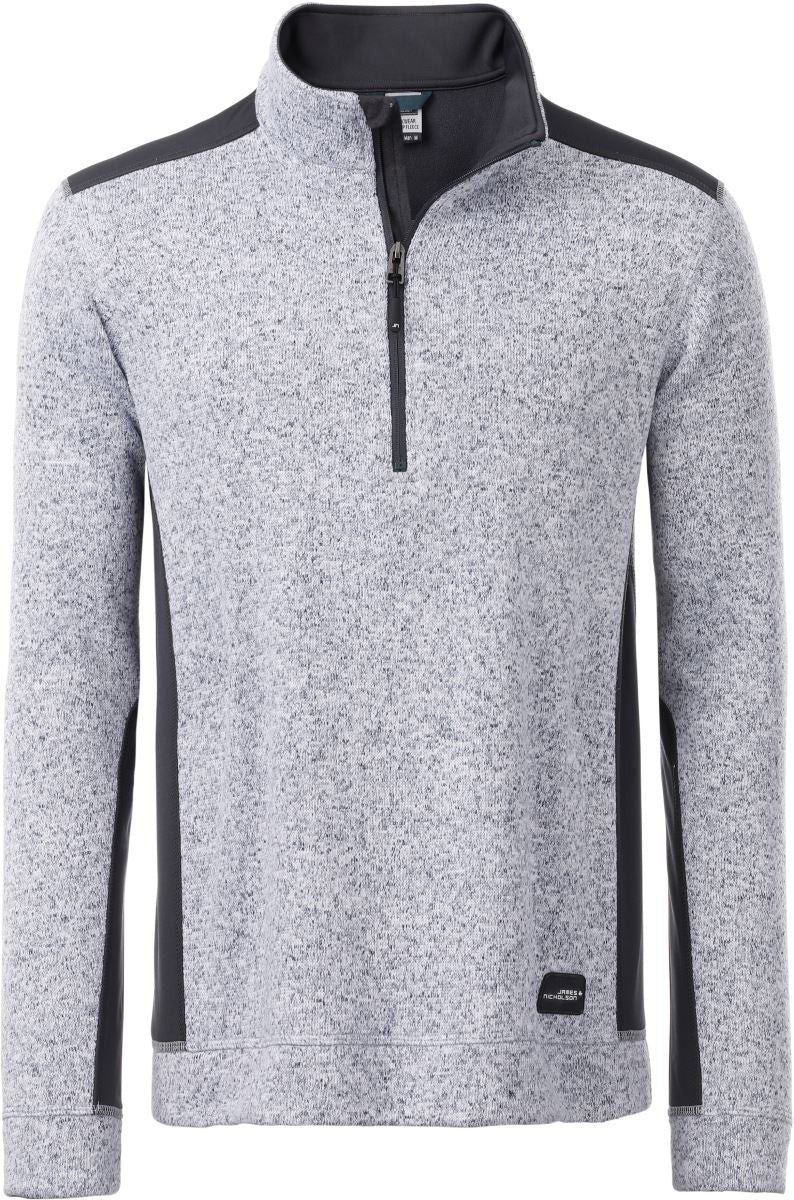 James & Nicholson | JN 864 Men's Workwear Knitted Fleece 1/2 Zip - Strong