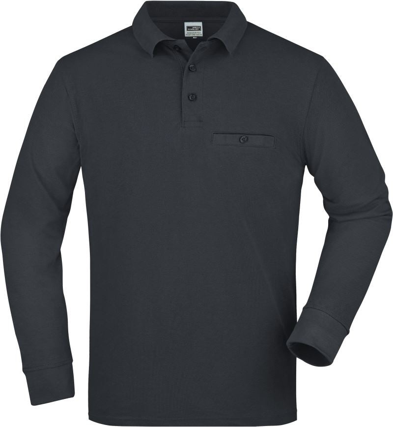 James & Nicholson | JN 866 Men's Workwear Polo with Breast Pocket long-sleeve