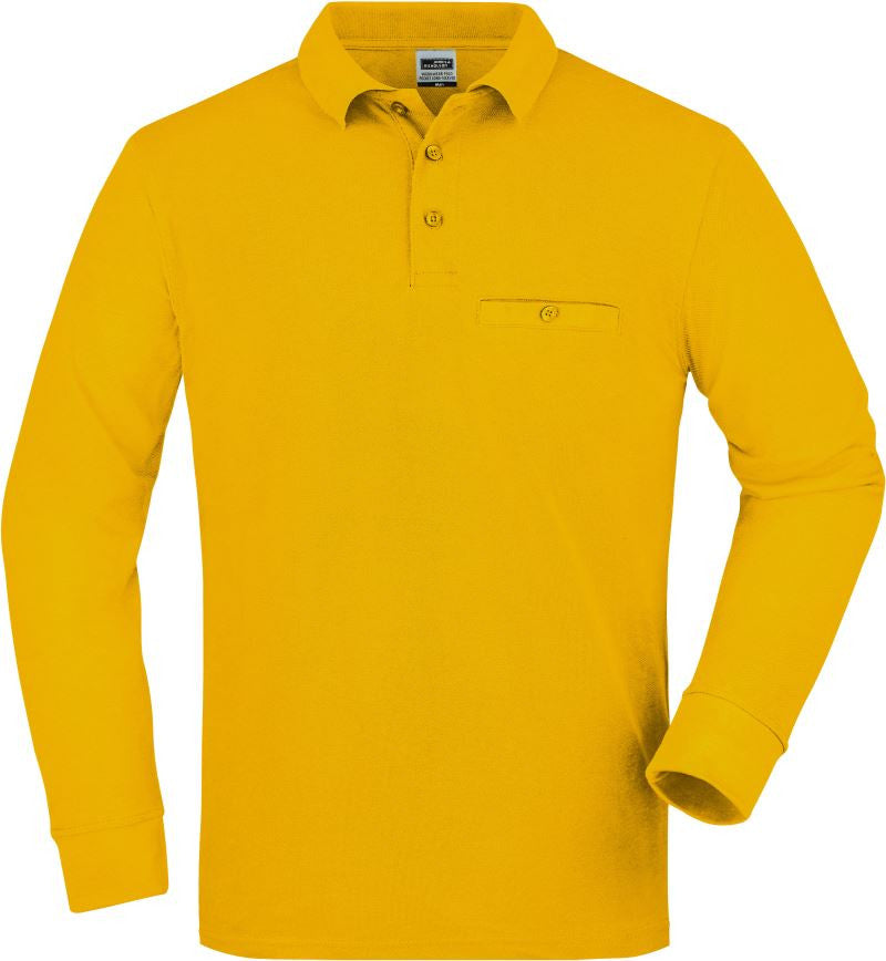 James & Nicholson | JN 866 Men's Workwear Polo with Breast Pocket long-sleeve