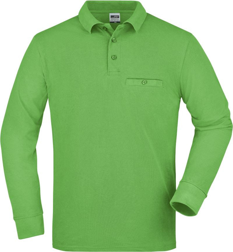 James & Nicholson | JN 866 Men's Workwear Polo with Breast Pocket long-sleeve