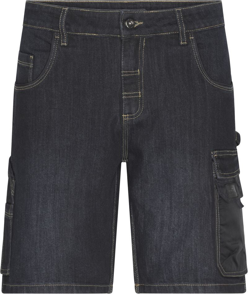 James & Nicholson | JN 871 Workwear Denim Stretch Bermudas