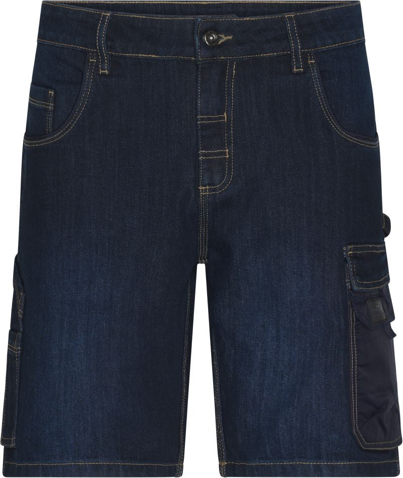 James & Nicholson | JN 871 Workwear Denim Stretch Bermudas