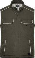 James & Nicholson | JN 885 Workwear Softshell Padded Vest - Solid