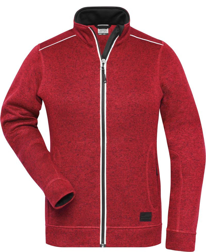 James & Nicholson | JN 897 Ladies' Workwear Knitted Fleece Jacket - Solid