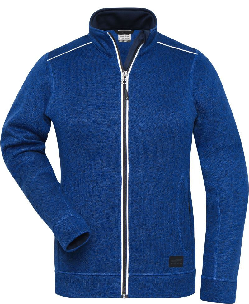 James & Nicholson | JN 897 Ladies' Workwear Knitted Fleece Jacket - Solid