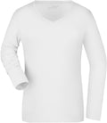 James & Nicholson | JN 929 Ladies' Stretch V-Neck T-Shirt long-sleeve