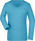 James & Nicholson | JN 929 Ladies' Stretch V-Neck T-Shirt long-sleeve