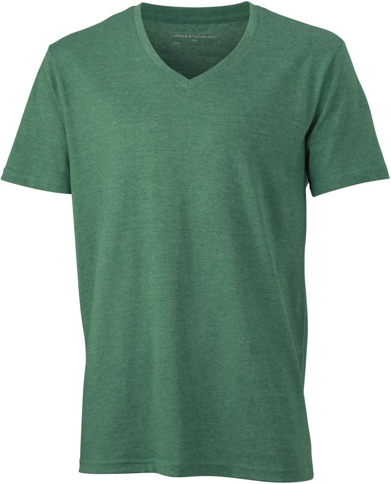 James & Nicholson | JN 974 Men's V-Neck Melange T-Shirt