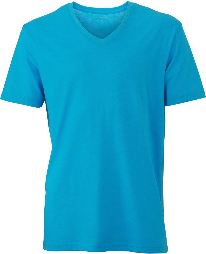 James & Nicholson | JN 974 Men's V-Neck Melange T-Shirt