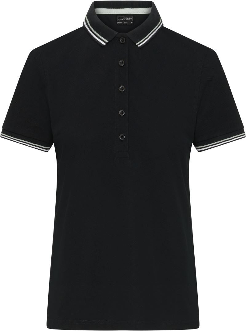 James & Nicholson | JN 1305 Heavy Ladies' Piqué Polo with contrasting Stripes