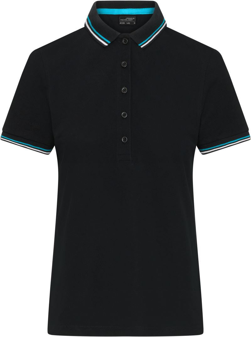 James & Nicholson | JN 1305 Heavy Ladies' Piqué Polo with contrasting Stripes