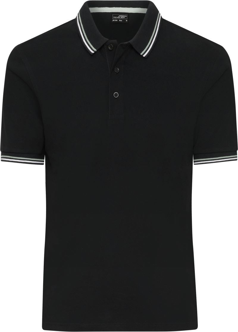 James & Nicholson | JN 1306 Heavy Men's Piqué Polo with contrasting Stripes