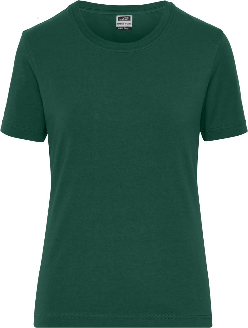 James & Nicholson | JN 1801 Ladies' Organic Workwear Stretch T-Shirt - Solid