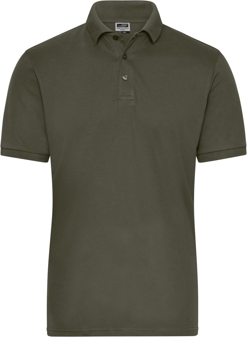 James & Nicholson | JN 1806 Men's Organic Workwear Stretch Polo - Solid