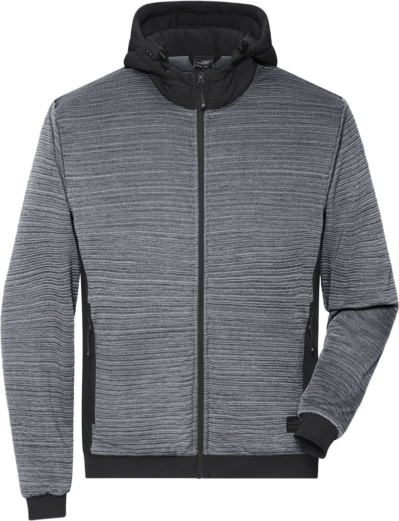 James & Nicholson | JN 1844 Men's Padded Hybrid Knitted Fleece Jacket