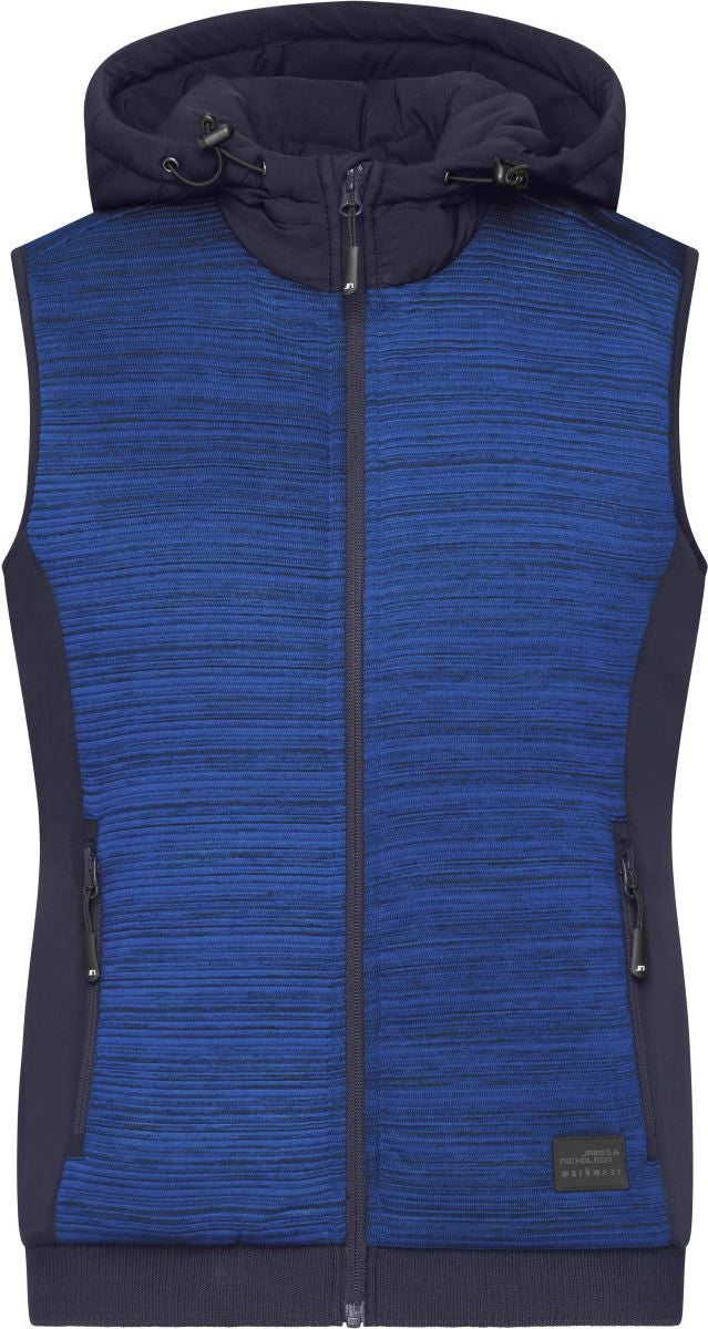 James et Nicholson | JN 1847 Gilet polaire tricoté hybride rembourré pour femme