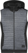 James & Nicholson | JN 1847 Ladies' Padded Hybrid Knitted Fleece Gilet