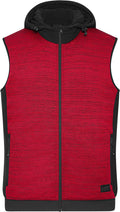 James et Nicholson | JN 1848 Gilet polaire tricoté hybride rembourré pour homme