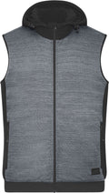 James & Nicholson | JN 1848 Men's Padded Hybrid Knitted Fleece Gilet