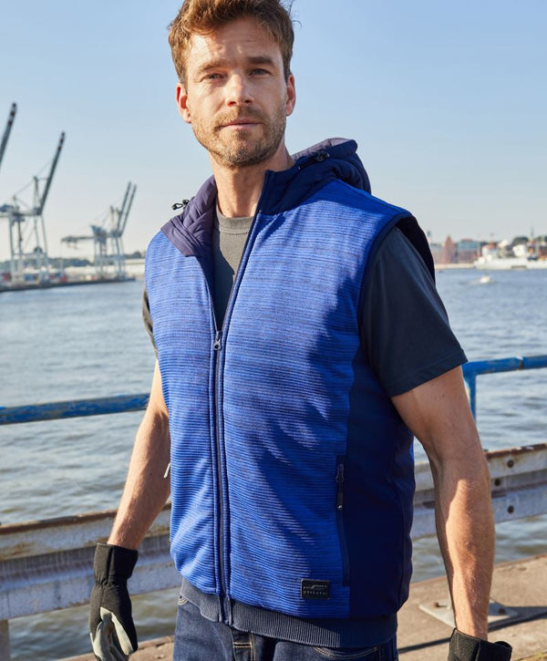 James & Nicholson | JN 1848 Men's Padded Hybrid Knitted Fleece Gilet