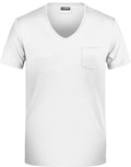 James & Nicholson | JN 8004 Men's Organic V-Neck T-Shirt with Breast Pocket