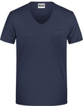 James & Nicholson | JN 8004 Men's Organic V-Neck T-Shirt with Breast Pocket