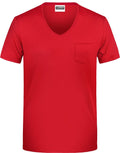 James & Nicholson | JN 8004 Men's Organic V-Neck T-Shirt with Breast Pocket