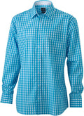 James & Nicholson | JN 617 Men's Poplin Plaid Shirt long-sleeve