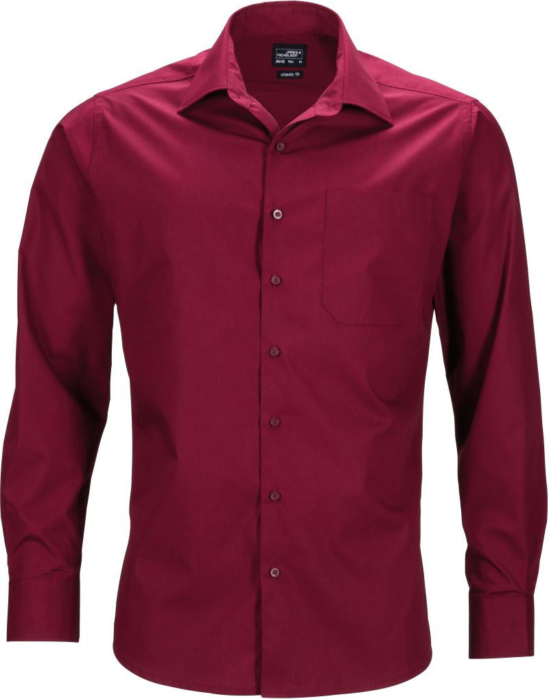 James & Nicholson | JN 642 Men's Poplin Business Shirt long-sleeve