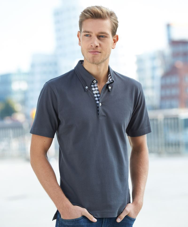 James & Nicholson | JN 964 Men's Button-Down Piqué Polo