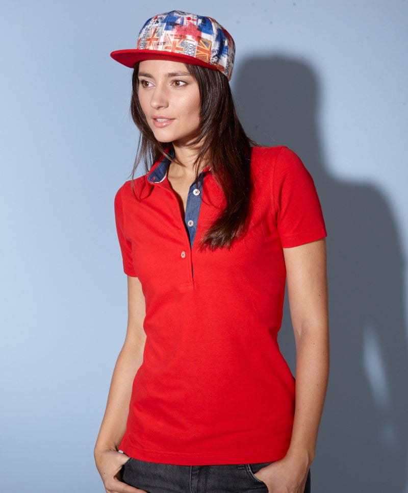 James & Nicholson | JN 969 Ladies' Button-Down Piqué Polo