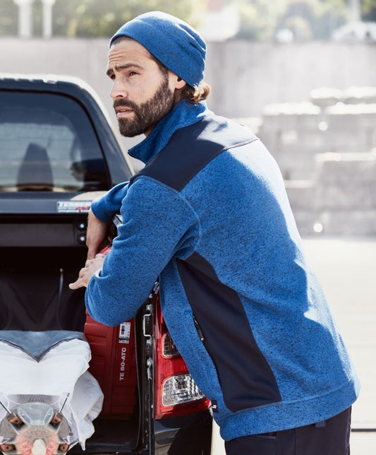 James & Nicholson | JN 862 Men's Workwear Knitted Fleece Jacket - Strong