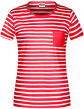 James & Nicholson | JN 8027 Ladies' striped T-Shirt