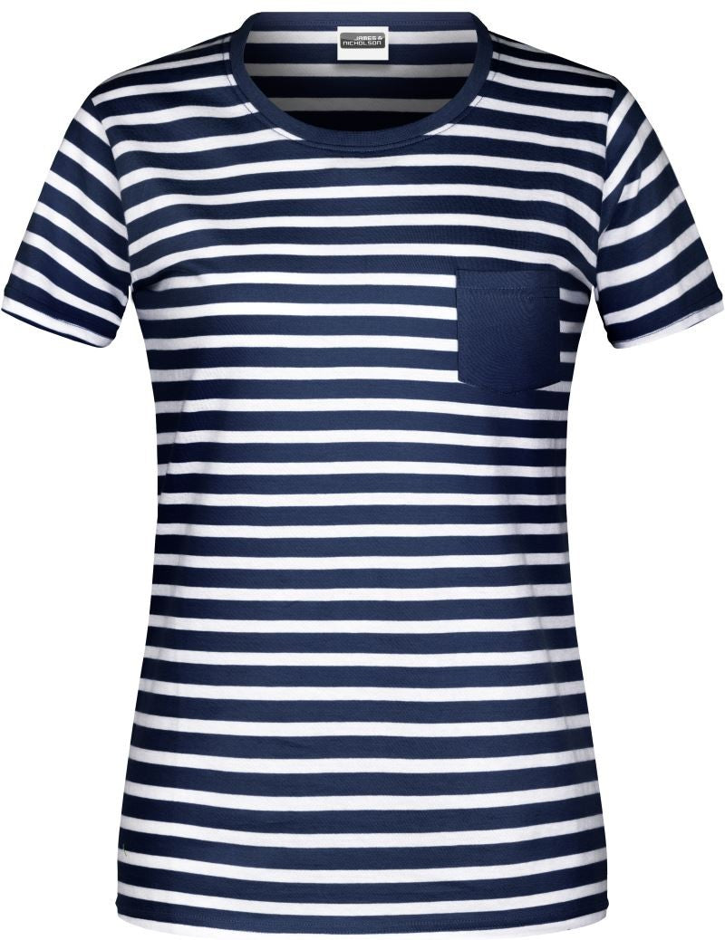 James & Nicholson | JN 8027 Ladies' striped T-Shirt