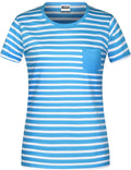 James & Nicholson | JN 8027 Ladies' striped T-Shirt