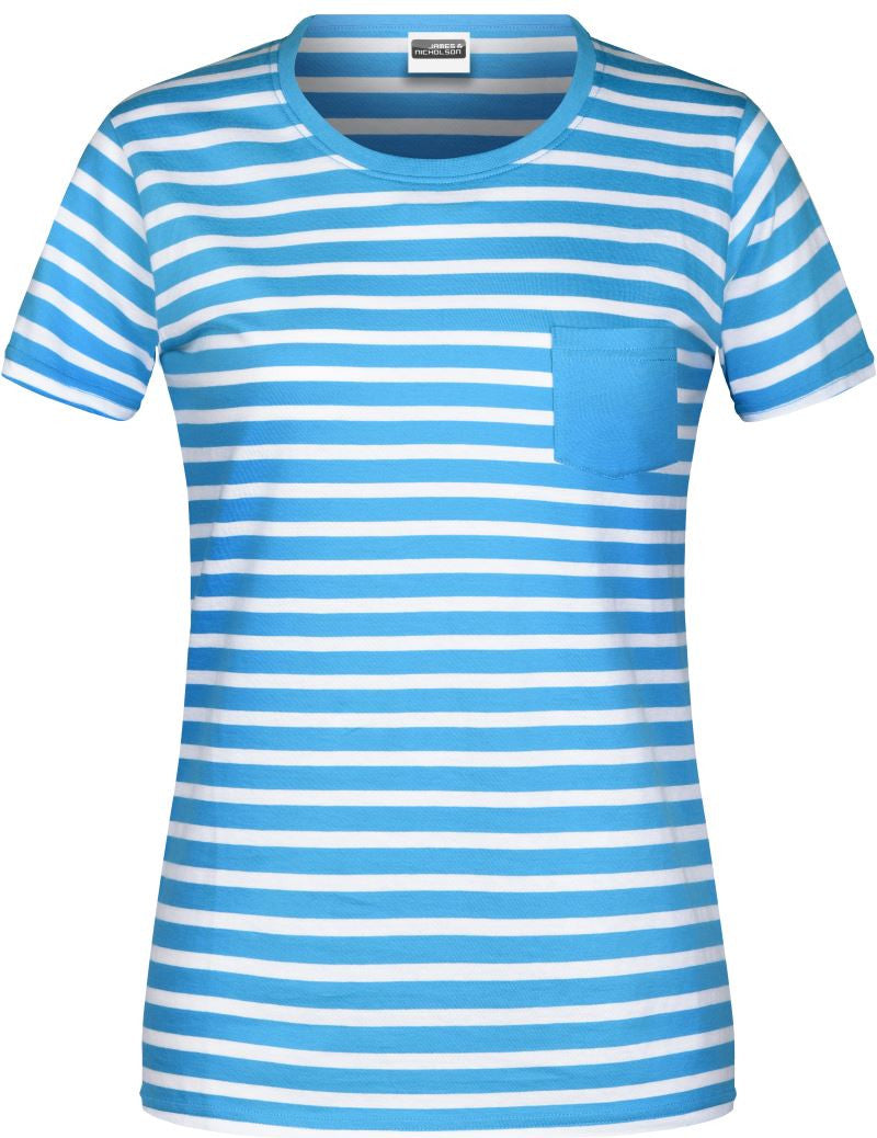 James & Nicholson | JN 8027 Ladies' striped T-Shirt