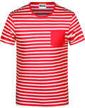 James & Nicholson | JN 8028 Men's striped T-Shirt