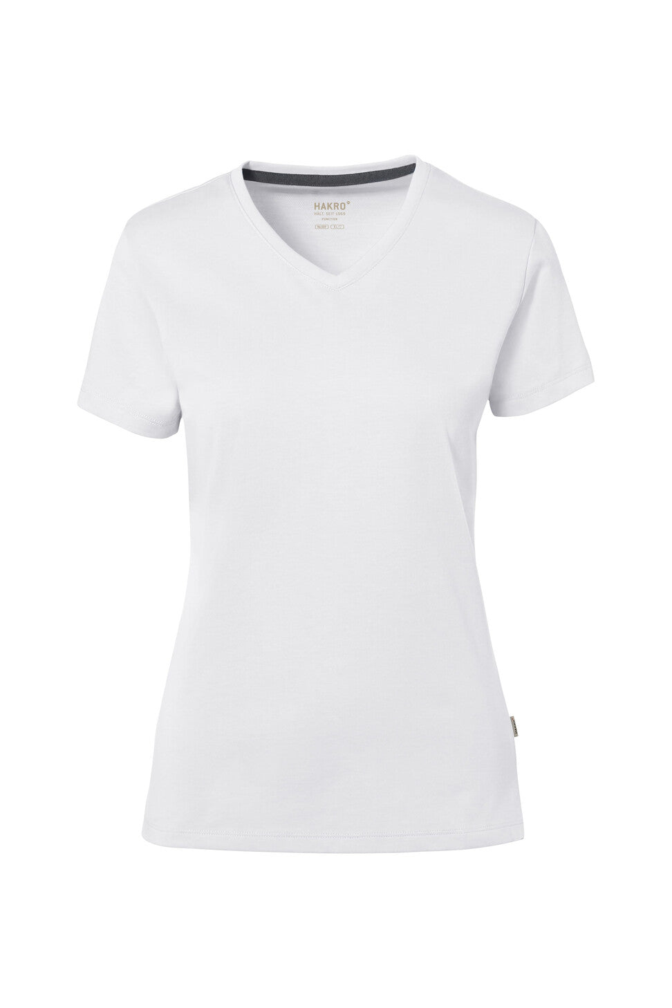 HAKRO COTTON TEC® LADIES V-NECK SHIRT (NO.169)