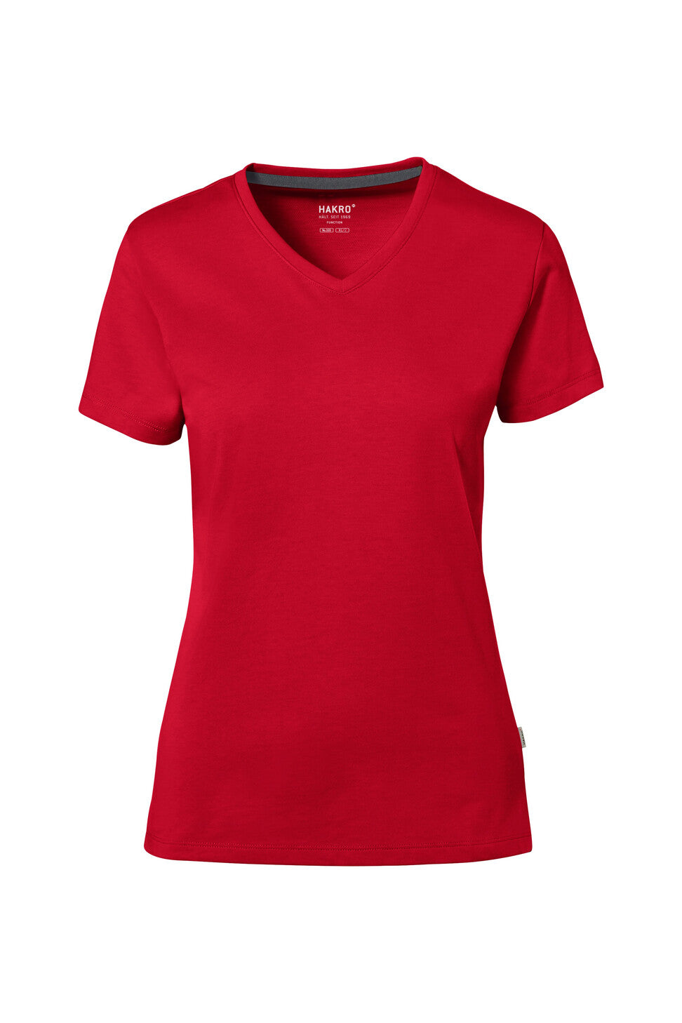 HAKRO COTTON TEC® LADIES V-NECK SHIRT (NO.169)