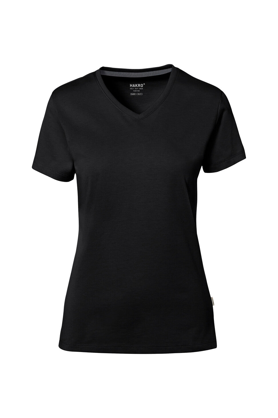HAKRO COTTON TEC® LADIES V-NECK SHIRT (NO.169)