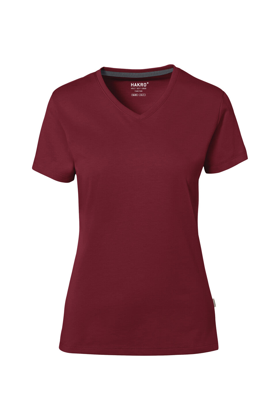HAKRO COTTON TEC® LADIES V-NECK SHIRT (NO.169)