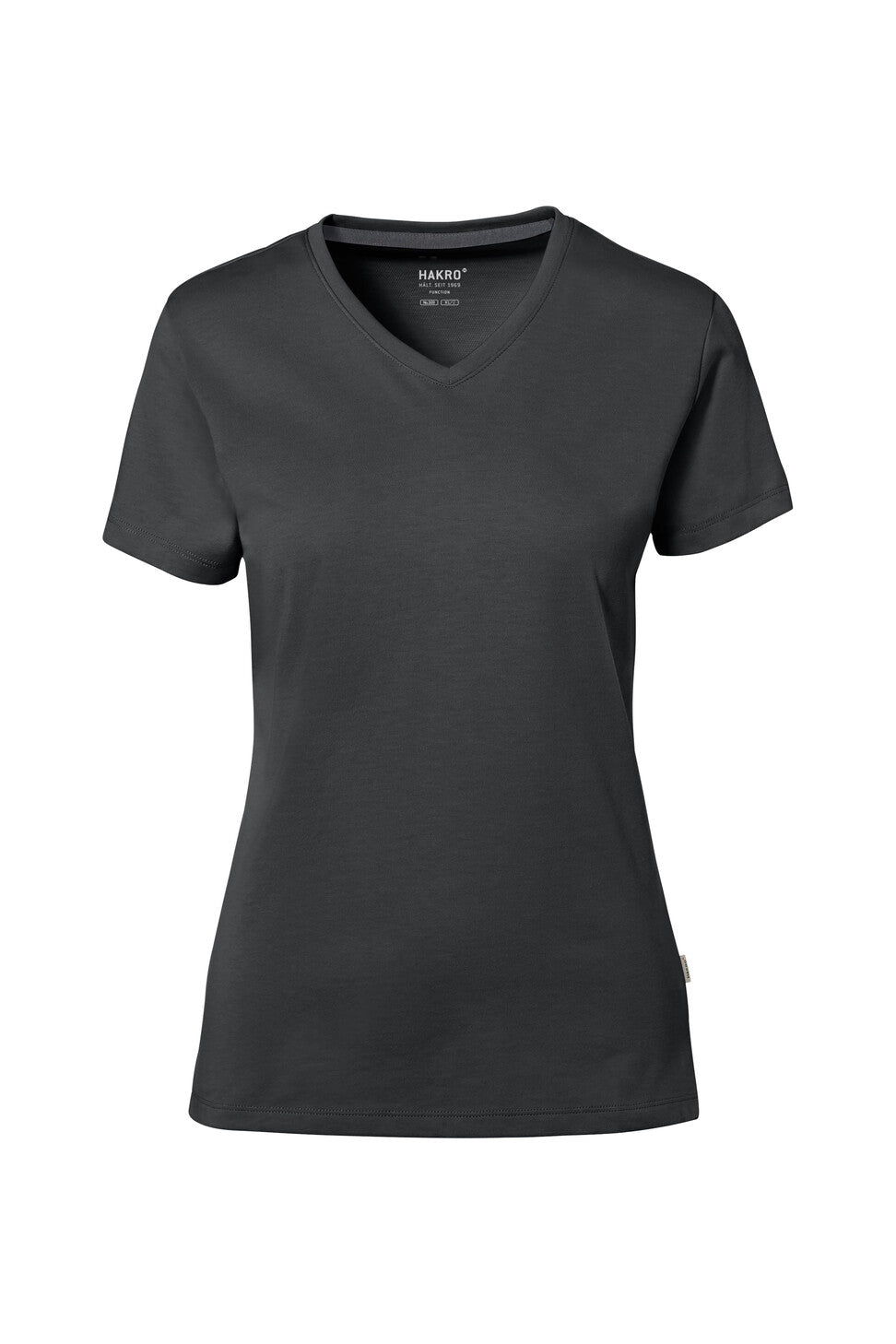 HAKRO COTTON TEC® LADIES V-NECK SHIRT (NO.169)
