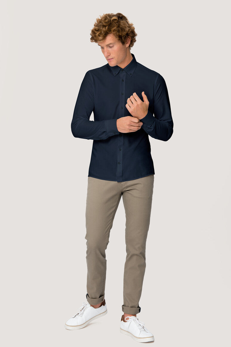 CHEMISE HAKRO STRETCH NATUREL RÉGULIER (NO.130)